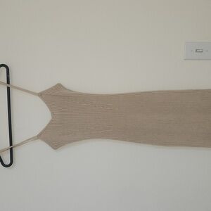 Forever 21 Beige Ribbed Bodycon Dress